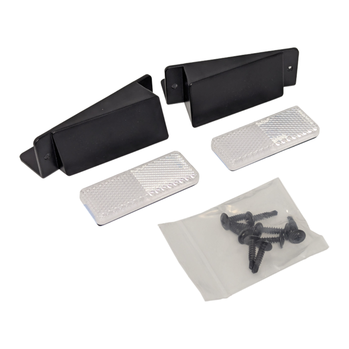Clear ADR Reflectors + L & R Hand Mounting Bracket Kit for Stoneshield