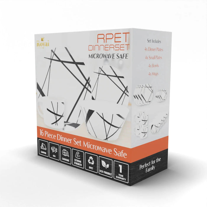 Royal RPET 16 Piece Dinner Set - Mystique