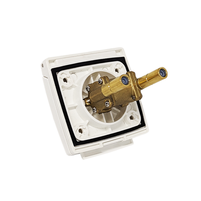 COAST RV External Camper Shower Point - White with 1.5Mtr Hose