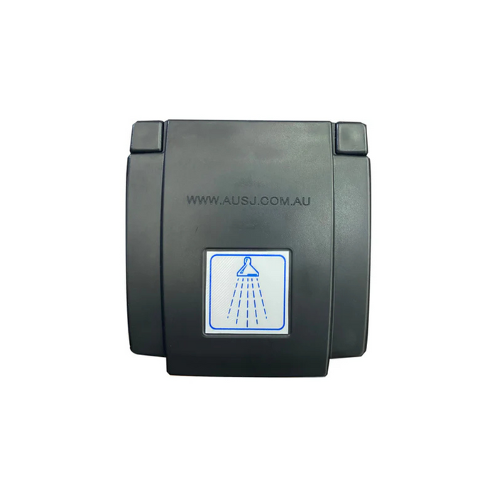 EZY RV Exterior Shower Outlet Black With 3M Hose