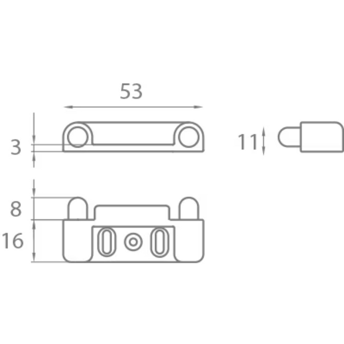 Shell Hardware Shell Lock Push Handle Kit - Dull Brushed Nickel
