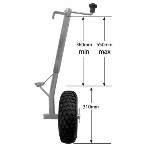 Manutec Tinnie Jockey Wheel Clamp On - Each