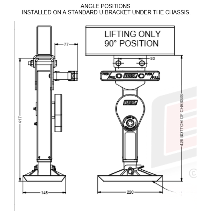 BOS Stabiliser Legs 400mm - Pair