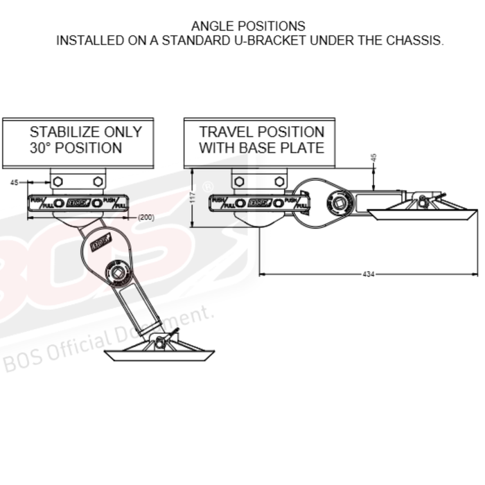 BOS Stabiliser Legs 400mm - Pair