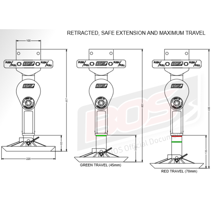 BOS Stabiliser Legs 400mm - Pair