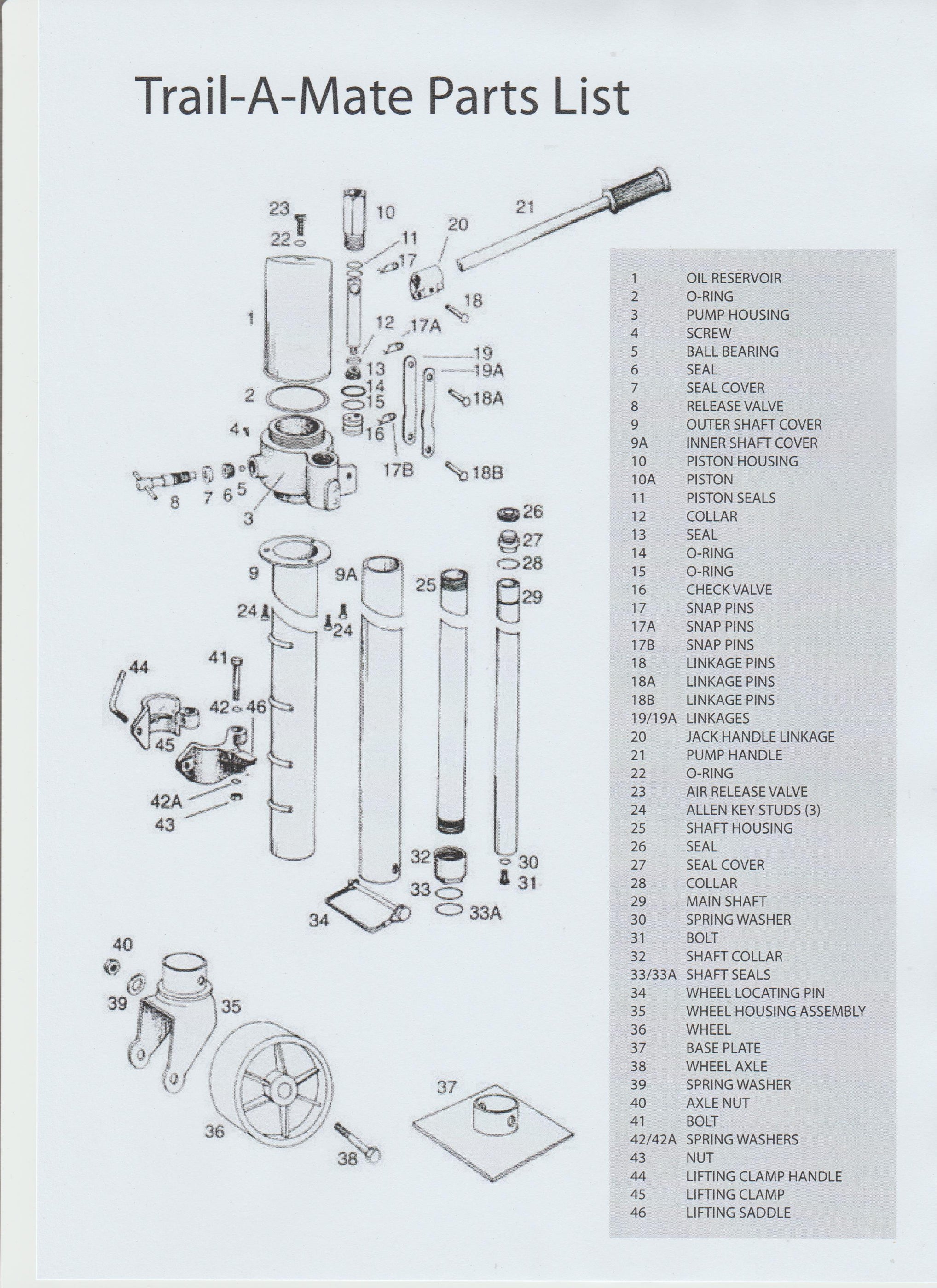 Trail-A-Mate Main Shaft T/S Red Trail-Mate