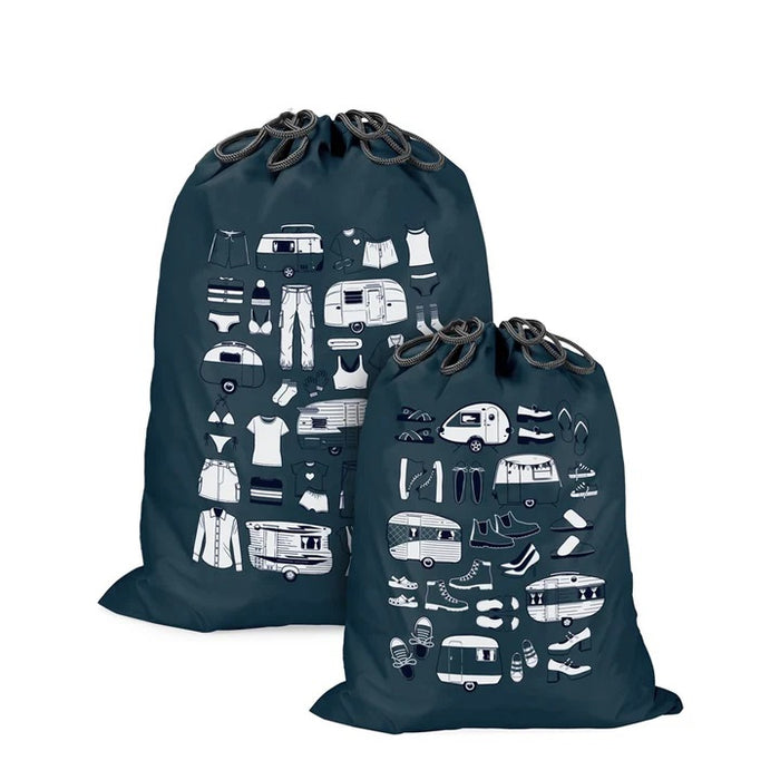 Travel Bag Combo, Mini Laundry Bag & Shoe Bag - Destination Grey