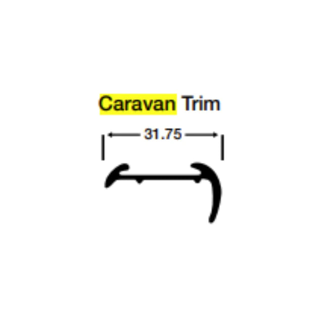 Truline Caravan Trim 5Mtr Black Finish