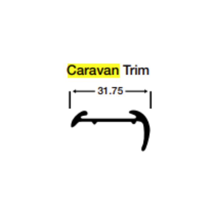 Truline Caravan Trim 5Mtr Pearl White Finish