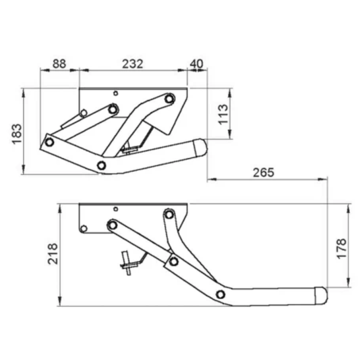 Thule Manual Single Drop Down Step V10 - 551mm Wide