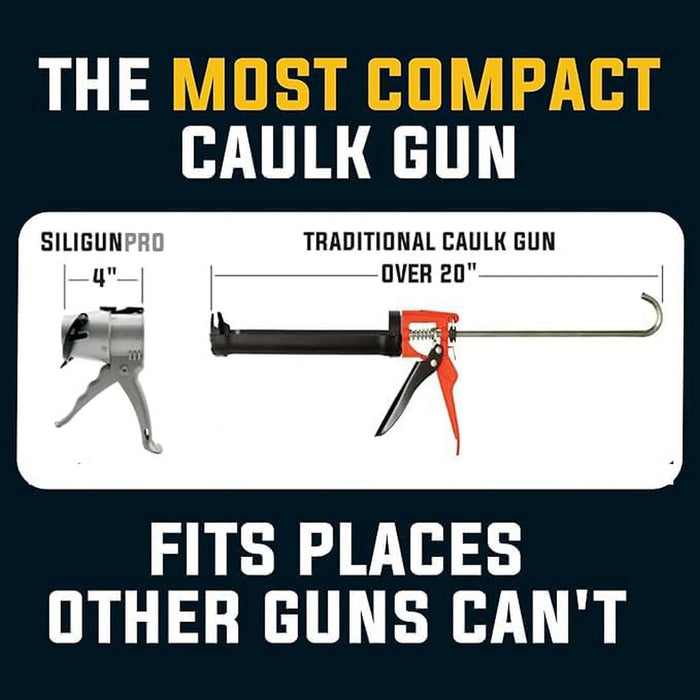Siligun Pro Cast Aluminium 4" Compact Rodless Caulking Gun