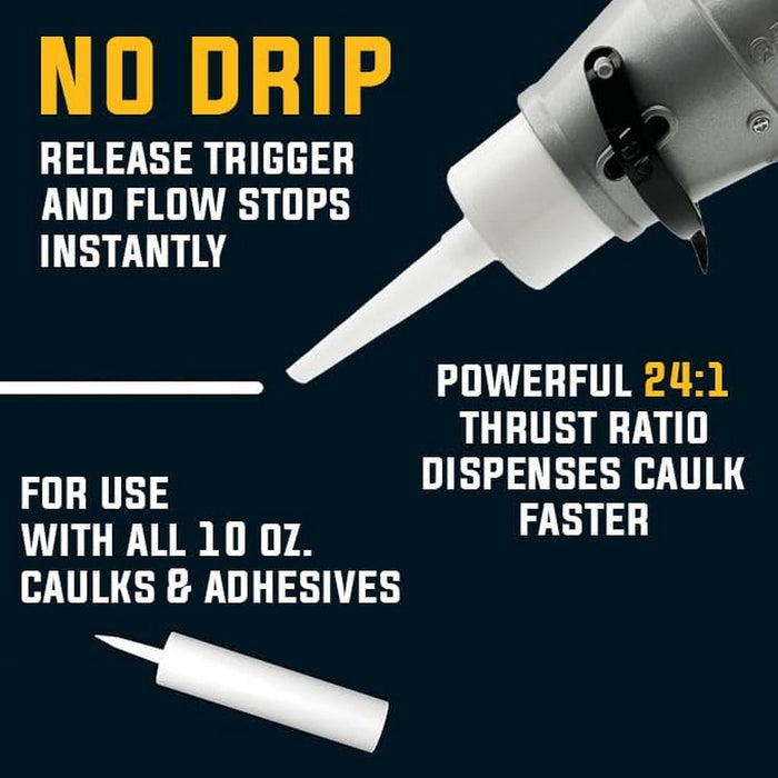 Siligun Pro Cast Aluminium 4" Compact Rodless Caulking Gun