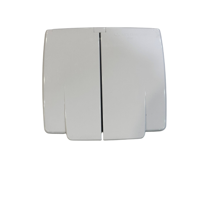 CMS 15AMP White Single 15A Autoswitch Inlet with RCD Switch -IP44. JILCBBK-A