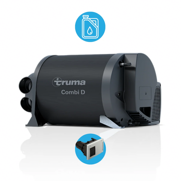 Truma Combi D6 Diesel Heater and Hot Water System Kit - White Cowl