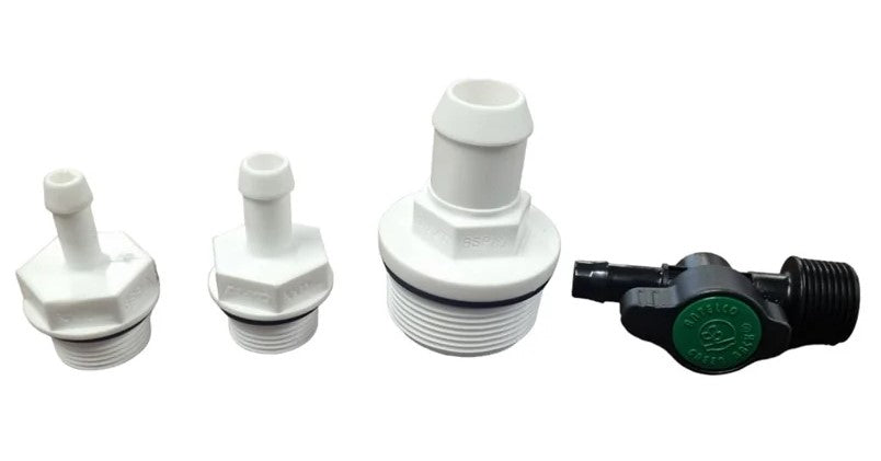 Fresh water fitting set 10mm, 13mm, 25mm & Tap