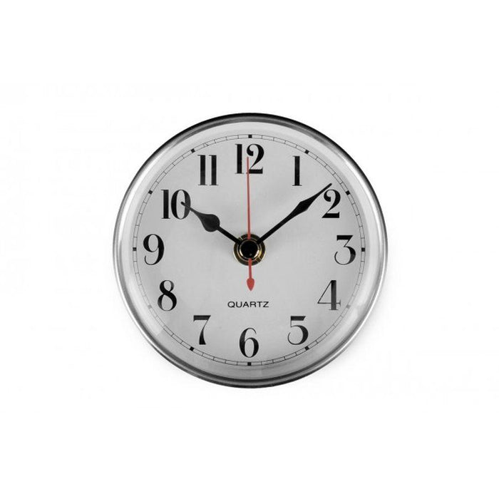 Camec Clock White Dial - Silver Bezel
