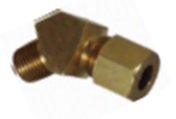 Brass No.5D Male Elbow Connector 5/16" Tube X 1/4" Bspt