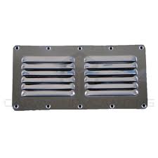 Camec Louvre Vent Stainless Steel Double Row 115 x 227mm