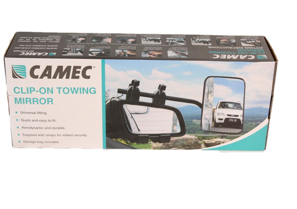 Camec Clip On Towing Mirror Universal Fitting - Flat Glass