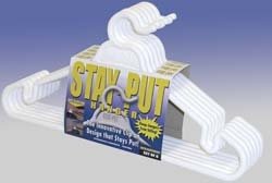 Stay Put Clothes Hangers 6 Pk