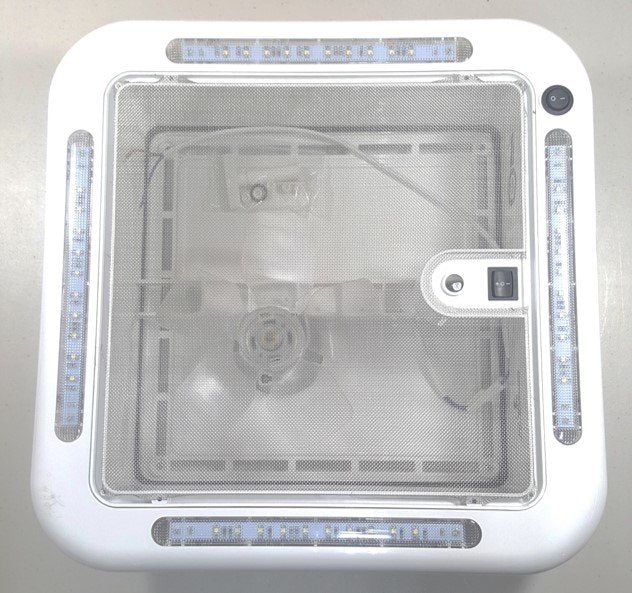 Ozvent 12V Shower Roof Hatch LED - White