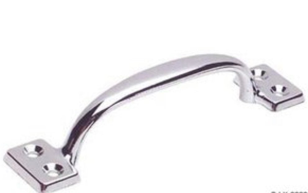 Chrome Pull Door Handle 4 Holes - 130mm