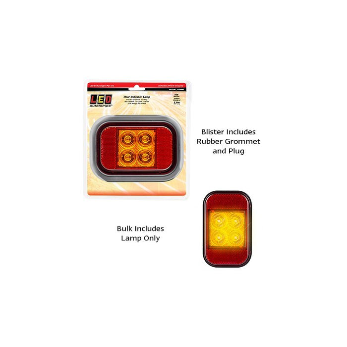LED Autolamps 133 Series 12-24V Indicator Lamp With Reflec With Rubber Grommet/Plug