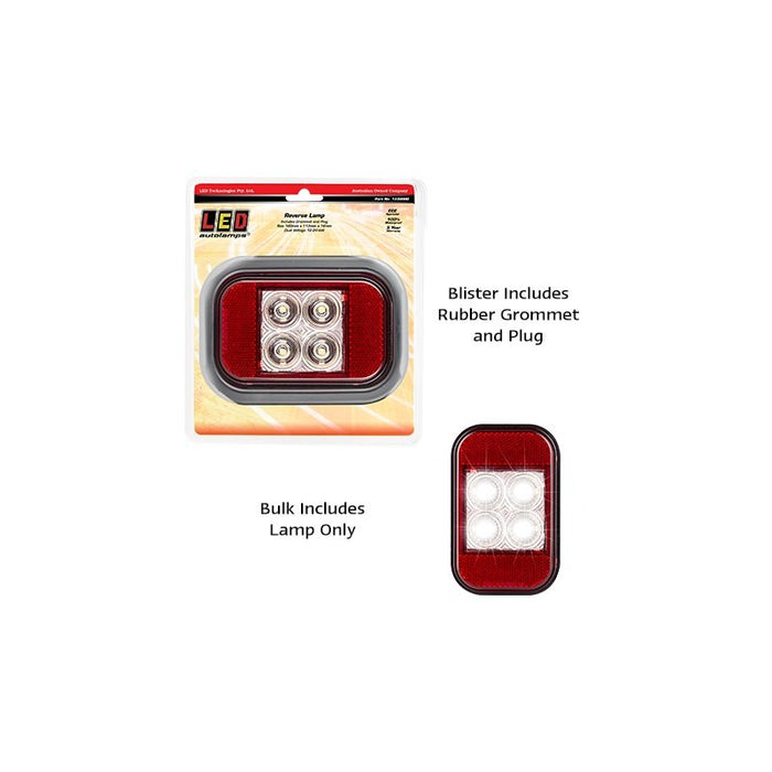 LED Autolamps 133 Series 12-24V Reverse Lamp With Reflec With Rubber Grommet/Plug