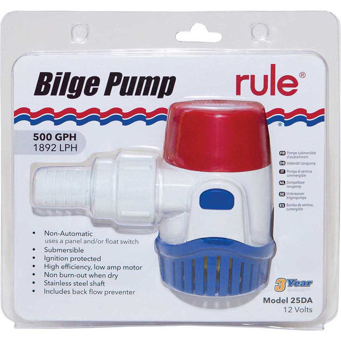 Rule Bilge Pump 12 Volt 500Gph