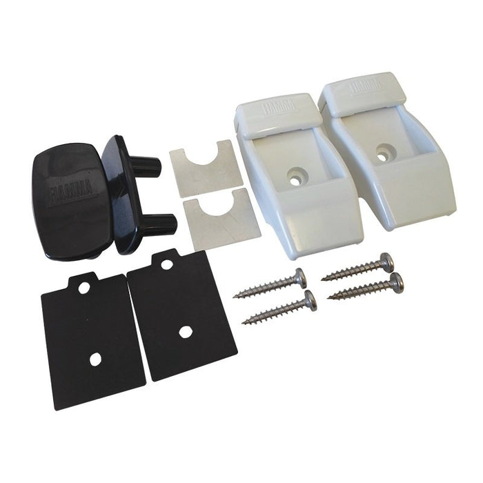 Fiamma Leg Awning Wall Bracket Kit Suit F45S & F45L Awning White