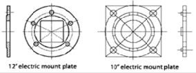 AL-KO 10" Electric Mounting Plate 39mm Bore Suit 40mm Square Axle
