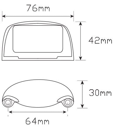 LED Autolamps 35 Series 12-24V Licence Plate Lamp Black Housing 1M Lead