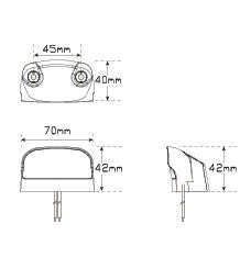 LED Autolamps 41 Series 12-24V LED Licence Lamp