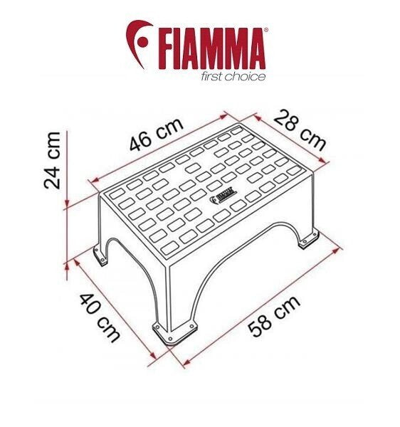 Fiamma Step Grey Large 200kg 455W x 275D x 235H