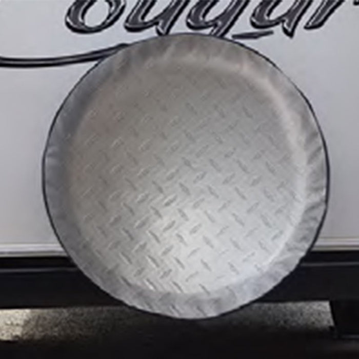 Adco Heavy Duty Caravan Spare Wheel Cover Diamond Plate Design 29 3/4"