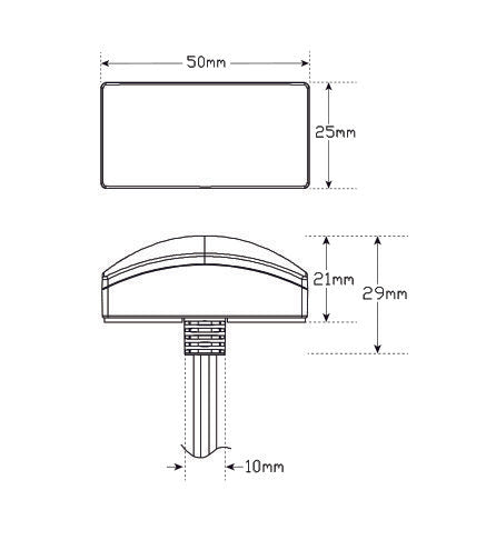 LED Autolamps 5025 Series 12-24V LED Front End Outline Marker - Twin Pack