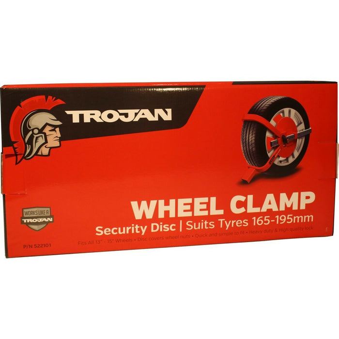 Trojan Defender Wheel Clamp Suit Tyre Width 165-195mm