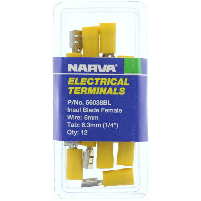 Narva Female Blade Terminal Yellow 6.3X0.85mm