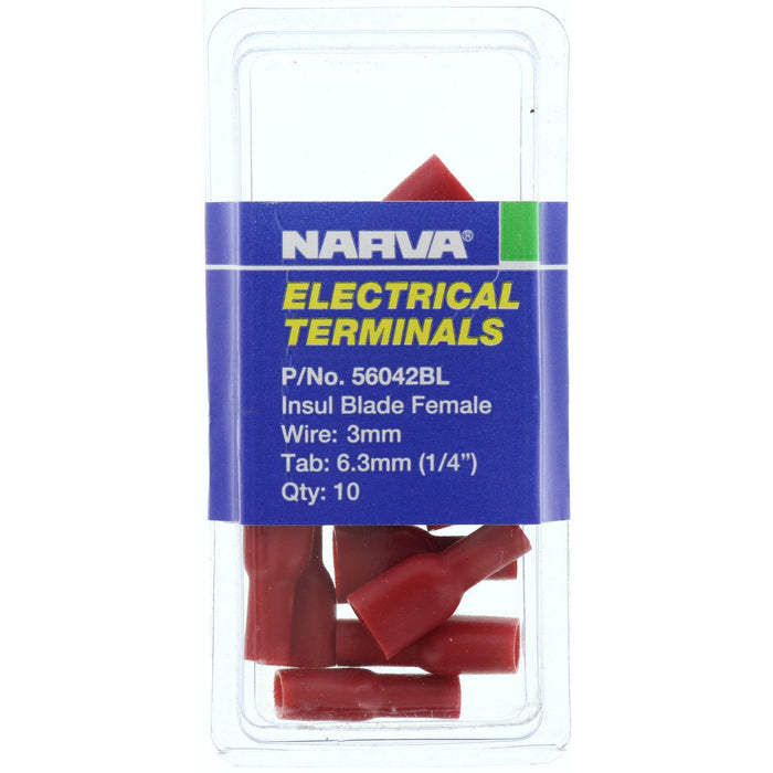 Narva Female Blade Terminal Red 6.3X0.8mm
