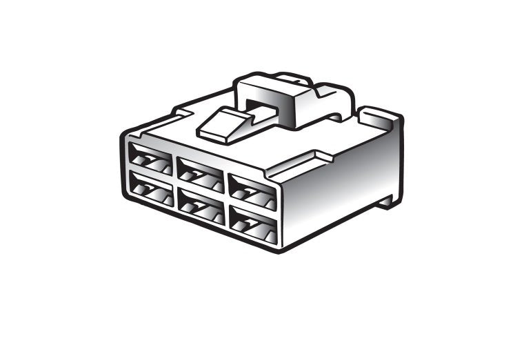 Narva 6 Way Male Quick Connector Housing - 2 Pack