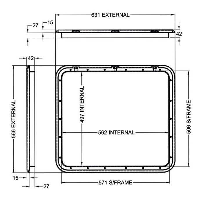 Coast External Access Door No. 4 - White (M500-130)