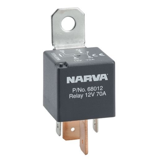 Narva 12V 70A Normally Open 4 Pin Relay With Resistor