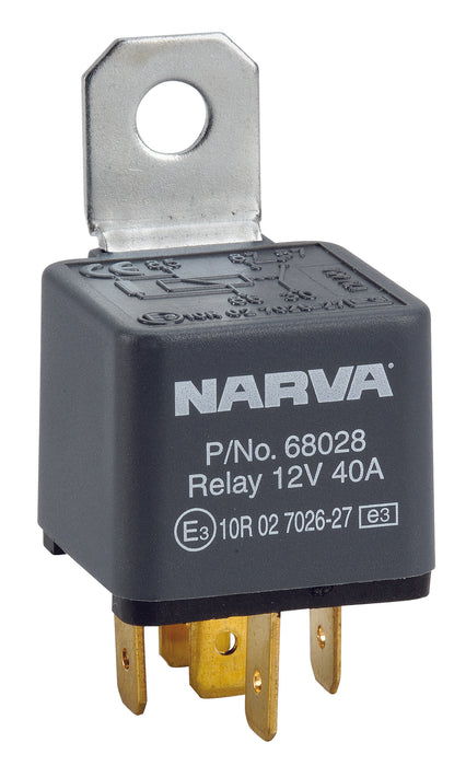 Narva 12V 40A Normally Open 5 Pin Relay With Resistor