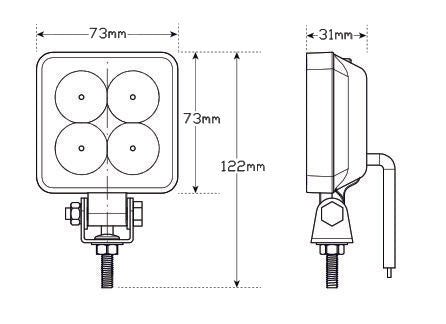 LED Autolamps 7312 Series LED 9-30V Flood/Reverse Lamp White Base