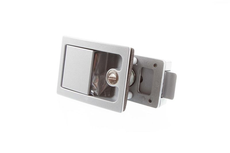 MTM Recessed Door Lock Silver