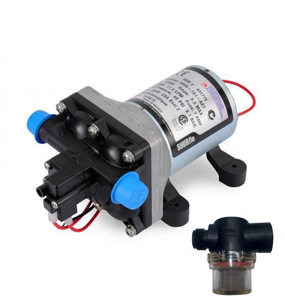 Shurflo 4009 12V Fresh Water Pump With Twist On Filter