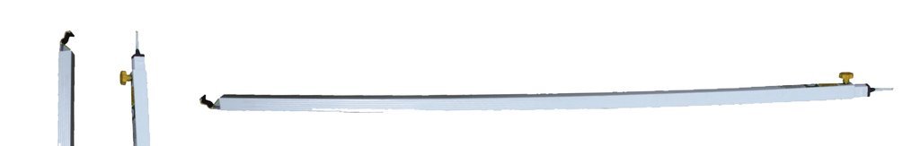 Alum Sq Curved Roof Rail White 25.4/30X32mm  275cm