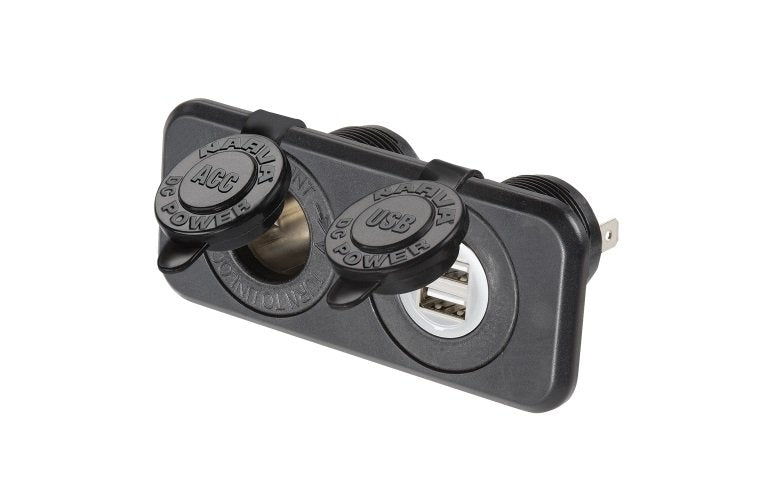 Narva Heavy Duty Twin Accessory/Dual USB Sockets