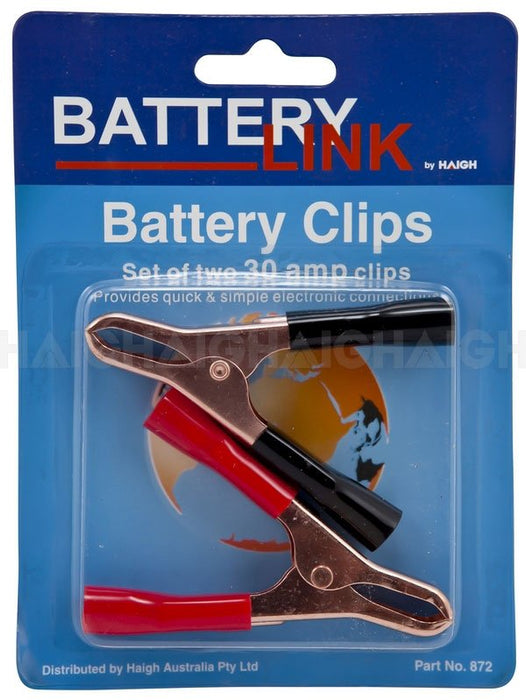 Battery Link Battery Clamps 30A Insulated 2 Pack