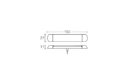 Narva 12/24V LED Strip Lamp 150 X 27mm